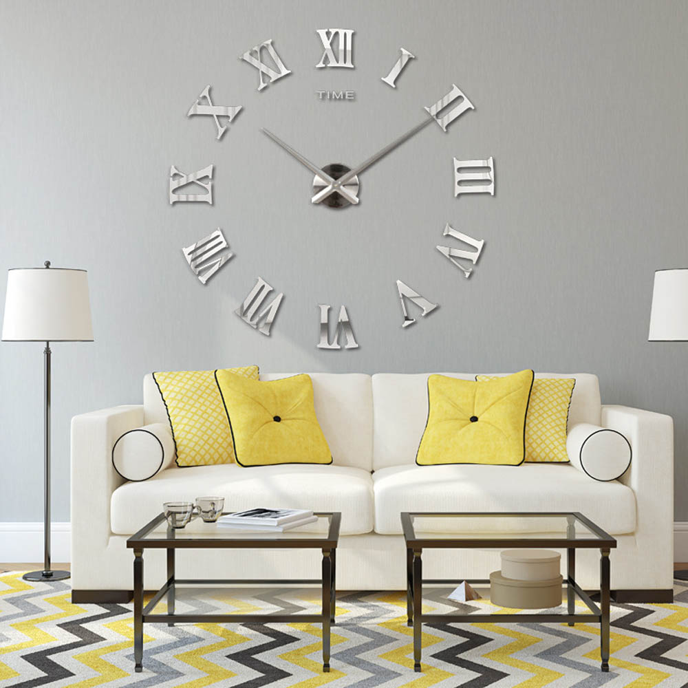 metal clock in a country style bedroom