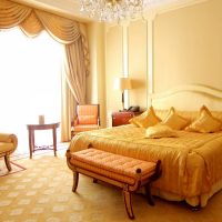 bright corridor design in various colors of the photo