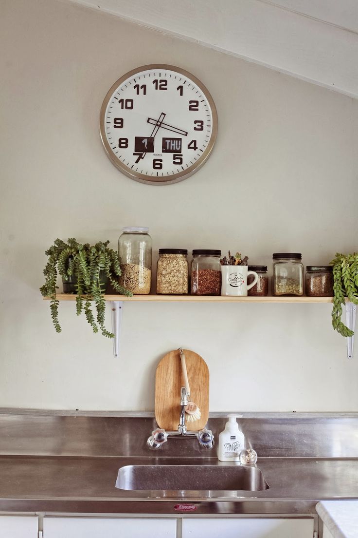 plastic clock in a country style living room