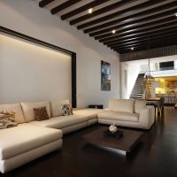 plafond noir suspendu dans le style de la photo de la chambre