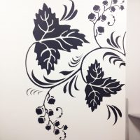 beautiful stencil in the interior of the apartment picture