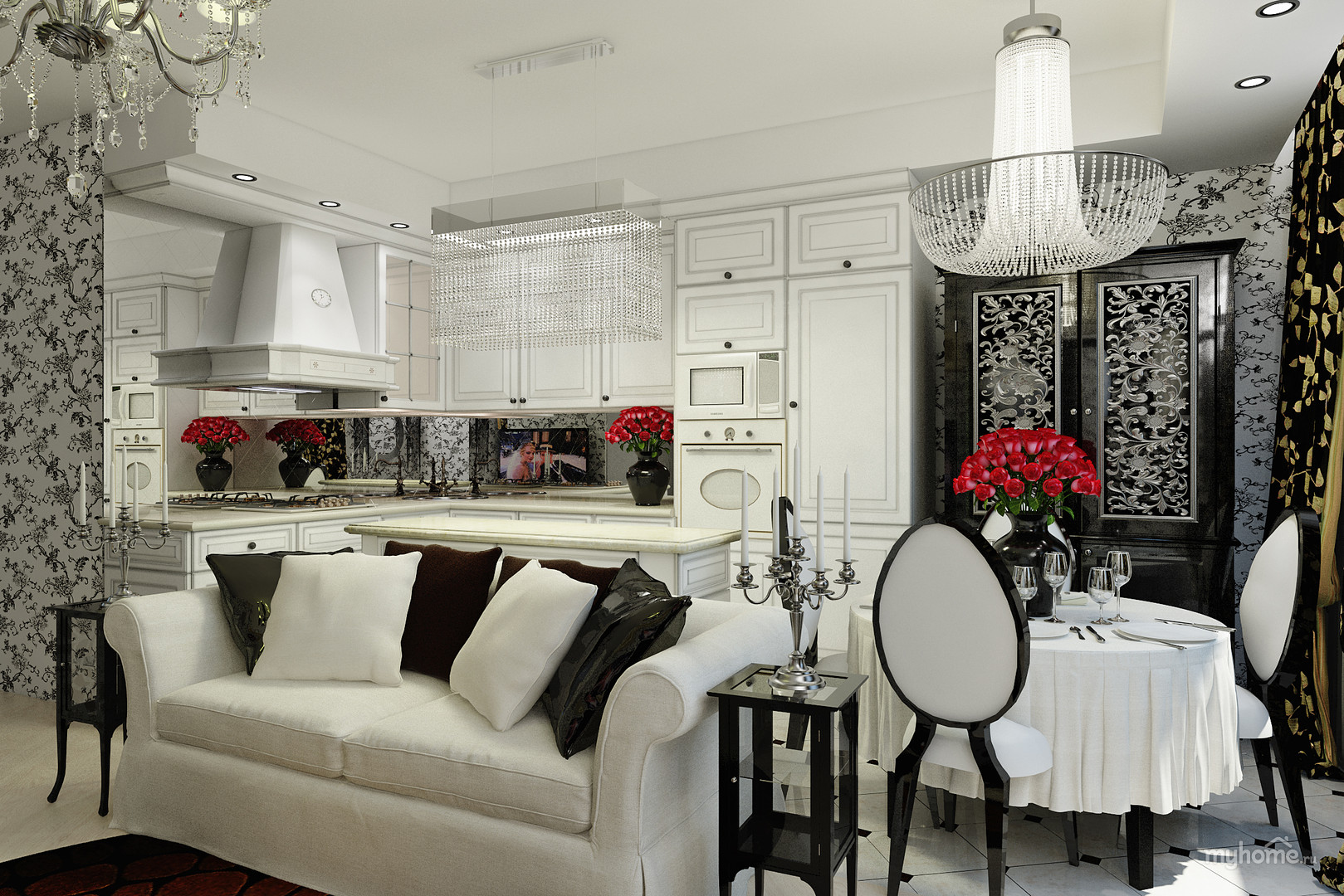 light art deco style apartment design