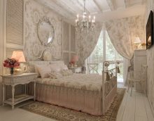beautiful interior of the apartment in the style of shabby chic photo