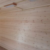 lining in a bright room interior made of plastic