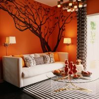 purple color in the design of the hallway picture