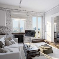 white walls in the design of the corridor in the style of scandinavia photo