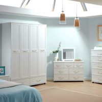 light white furniture in the design of the hallway photo