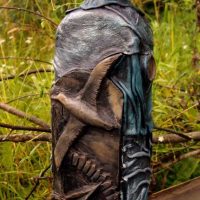 the idea of light decoration of bottles of leather with your own hands photo