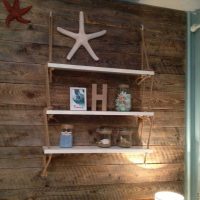 beautiful design living room with old photo boards