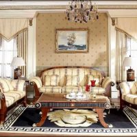 unusual design of the room in the Empire style photo