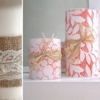 DIY light candle decor idea photo