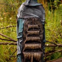 the idea of light decoration of glass bottles of leather with your own hands picture