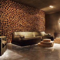 version bricolage de la décoration originale de la pièce avec une photo d'arbre