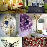 bricolage dans une décoration de chambre chic avec une image d'arbre