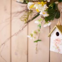 beautiful facade of the room in spring style photo