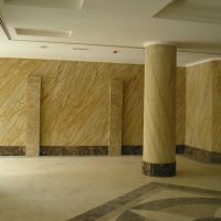 light flexible stone in the decor of the apartment photo