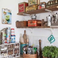 bright decoration of the design of the apartment in the style of provence photo