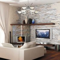 option pour les murs décorés de couleurs vives dans le salon photo