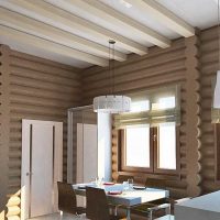 The idea of the original design of a summer house in the village photo