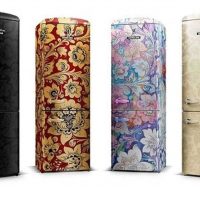 the idea of the original design of the refrigerator in the kitchen photo