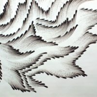 the idea of ​​a beautiful apartment decor with a decorative pattern on the wall photo