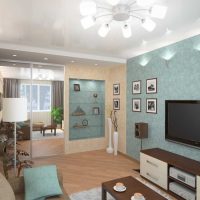 l'idée d'un salon intérieur atypique 17 mètres carrés photo