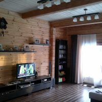 version du design moderne du salon 17 m² photo