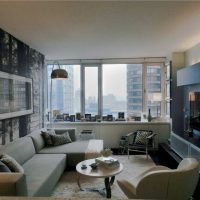 l'idée d'un salon intérieur lumineux de 17 mètres carrés photo