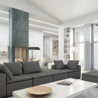 idea of a bright interior of a house in a village photo