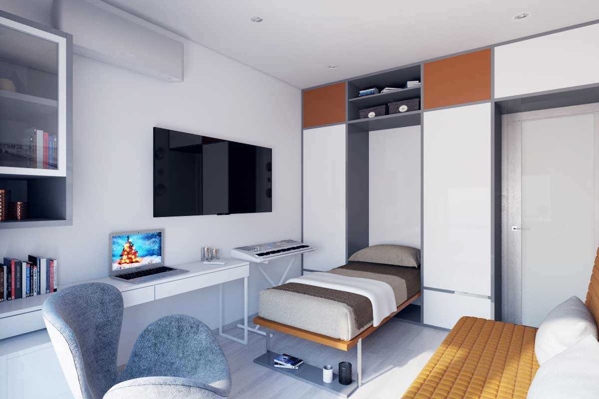 idea of original design 2 room apartment