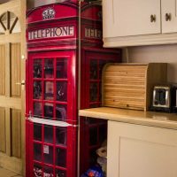 the idea of bright decoration of the refrigerator in the kitchen picture