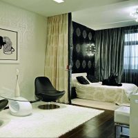 variante du design fonctionnel du salon 17 mètres carrés photo