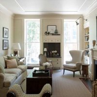 version de l'intérieur moderne du salon 17 mètres carrés photo