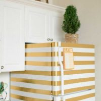 the idea of unusual decoration of the refrigerator in the kitchen picture