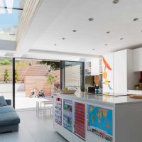 variant of the original design of the kitchen with a sofa picture