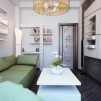 version du design insolite du salon 17 mètres carrés photo