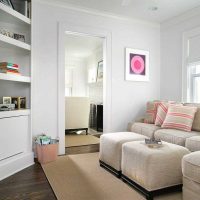 l'idée du design fonctionnel du salon 17 mètres carrés photo