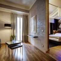 idea of original decorative stucco in bedroom style picture