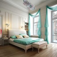 The idea of ​​the original decoration of the design of the bedroom picture