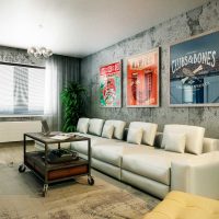 l'idée de décoration originale de l'intérieur du salon photo