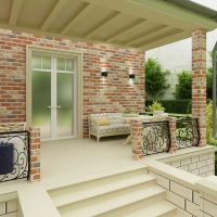 the idea of ​​an unusual style of the veranda picture