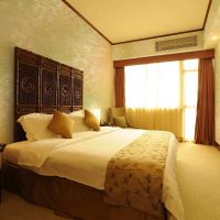 the idea of bright decorative plaster in the design of the apartment photo