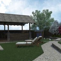 the idea of a beautiful decoration of the courtyard of a private house picture