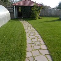 The idea of a beautiful decoration of the courtyard of a private house photo
