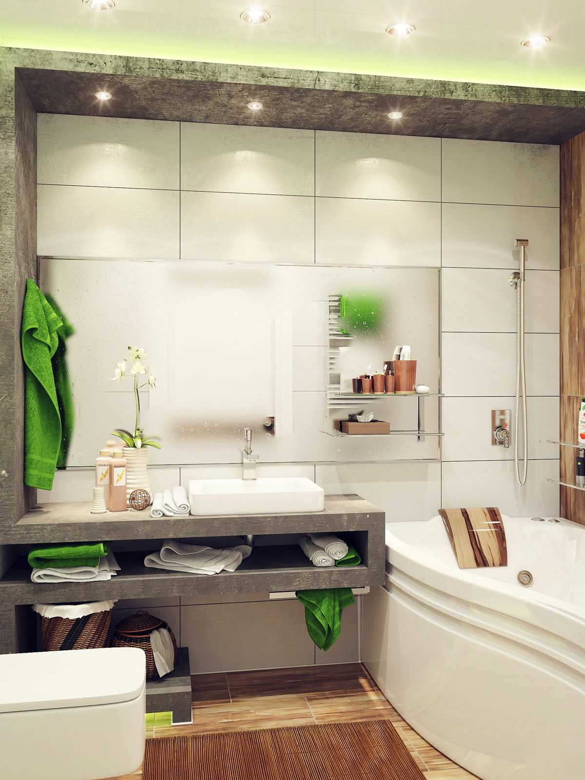 the idea of a bright bathroom interior of 4 sq.m