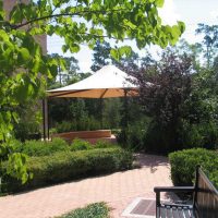 The idea of bright decoration of the yard photo