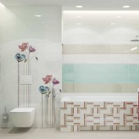 The idea of a bright style of the bathroom 2017 picture