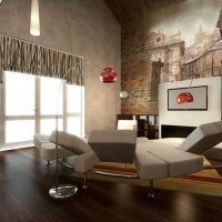 idée de la conception inhabituelle d'une salle dans une maison privée