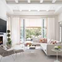 version of a bright style living room in a modern style picture
