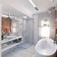 The idea of a bright style of the bathroom 2017 photo